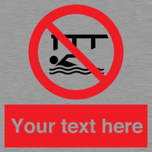 Custom Do not swim in the vicinity of piers